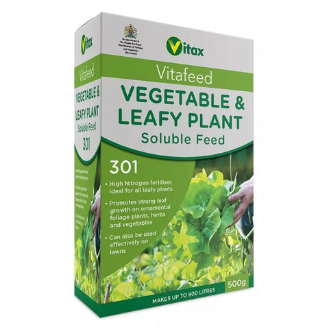 Vitax Vitafeed 301 Vegetable & Leafy Soluble Feed 500g High Nitrogen plant feed