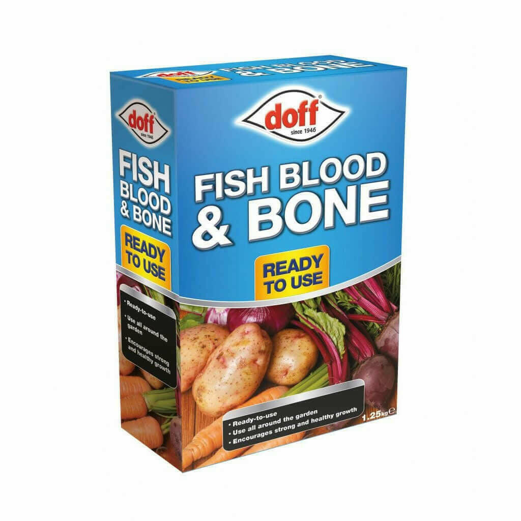 Doff Organic Fish Blood & Bone Plant Feed Food Fertiliser - 1.25kg.
