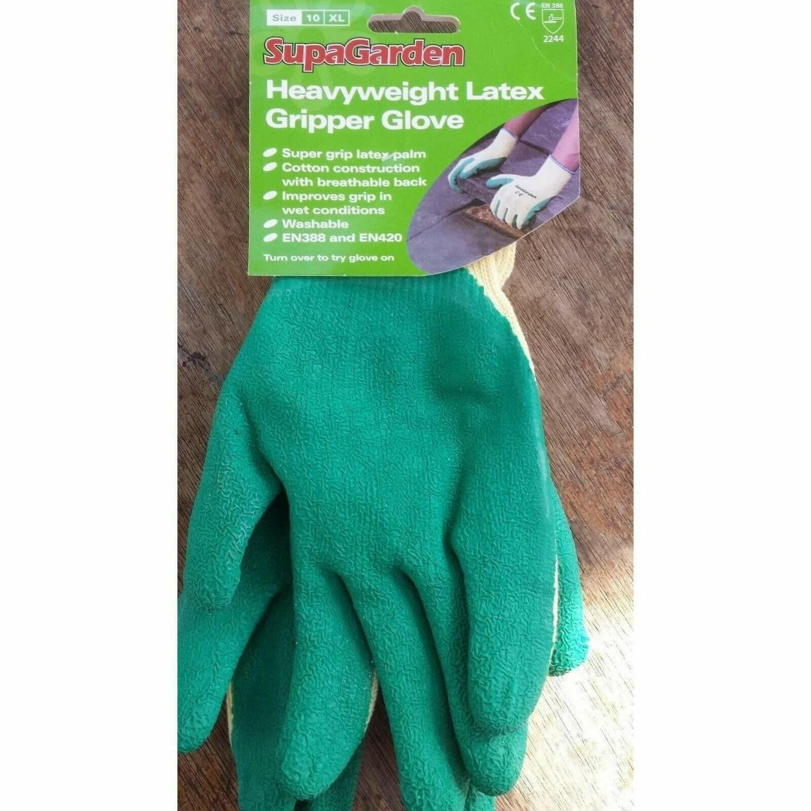 Gripper Garden Gloves Safety Work Gloves  SupaGarden  Gloves. Large size.