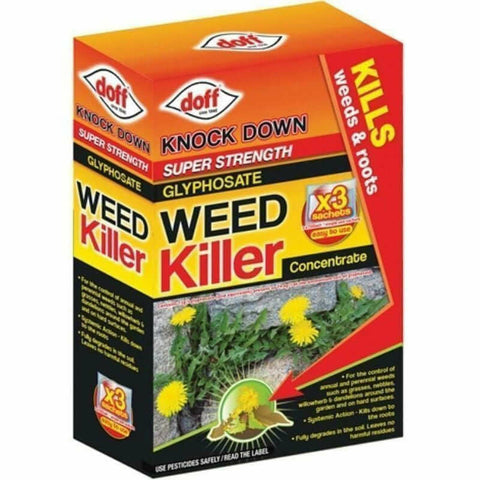 Doff Knock Down Super Strength Glyphosate Weedkiller 3 Sachet, 3x100ml  from Gardening Requisites 5.49