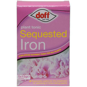 Doff Sequestered Iron Plant Tonic Feed Food With Magnesium 5 x 15 g Sachets  from Gardening Requisites 5.95