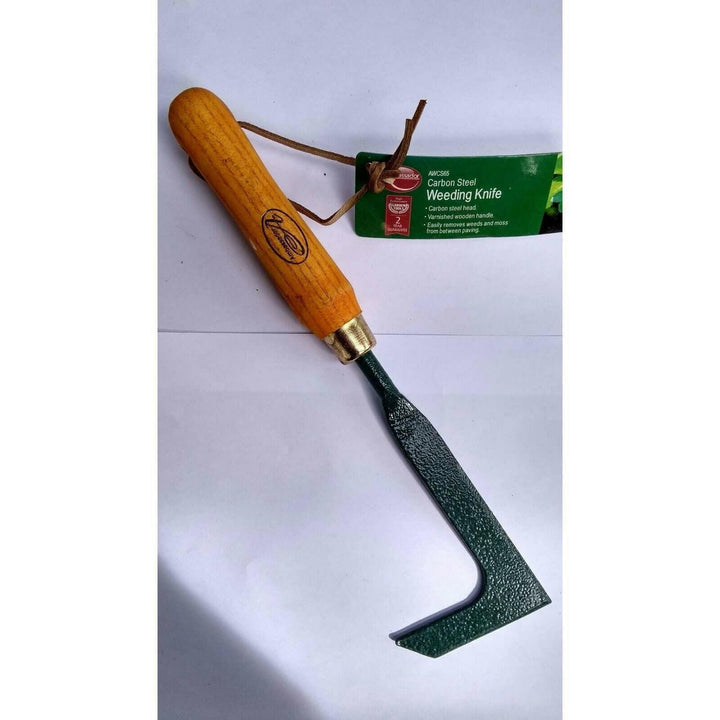 Hand Weeding tool, strong construction, varnished wooden handle.