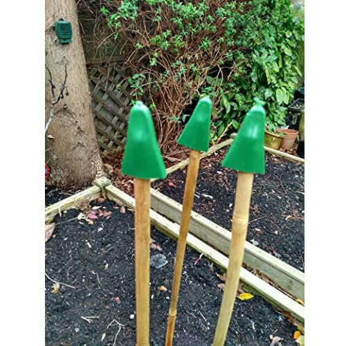 Rubber Cane Caps garden safety eye protection Pack of 20.