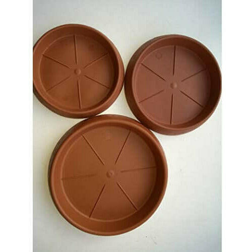 Plastic Plant Pot Saucers 20cm, terracotta colour, Pack of 5 saucers  from Generic 5.29