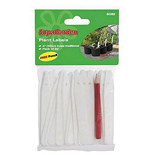 Plant Label and pencil 6" (Pack of 50) plastic plant labels.
