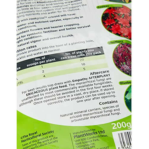Empathy Rootgrow ericoid mycorrhizal fungi 200 gram, 6x14x20 cm.