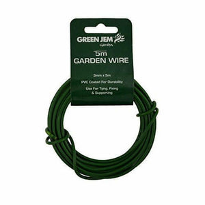 Green Garden Wire 5m x 3mm. Plastic coated garden wire.  from Green Jem 3.78