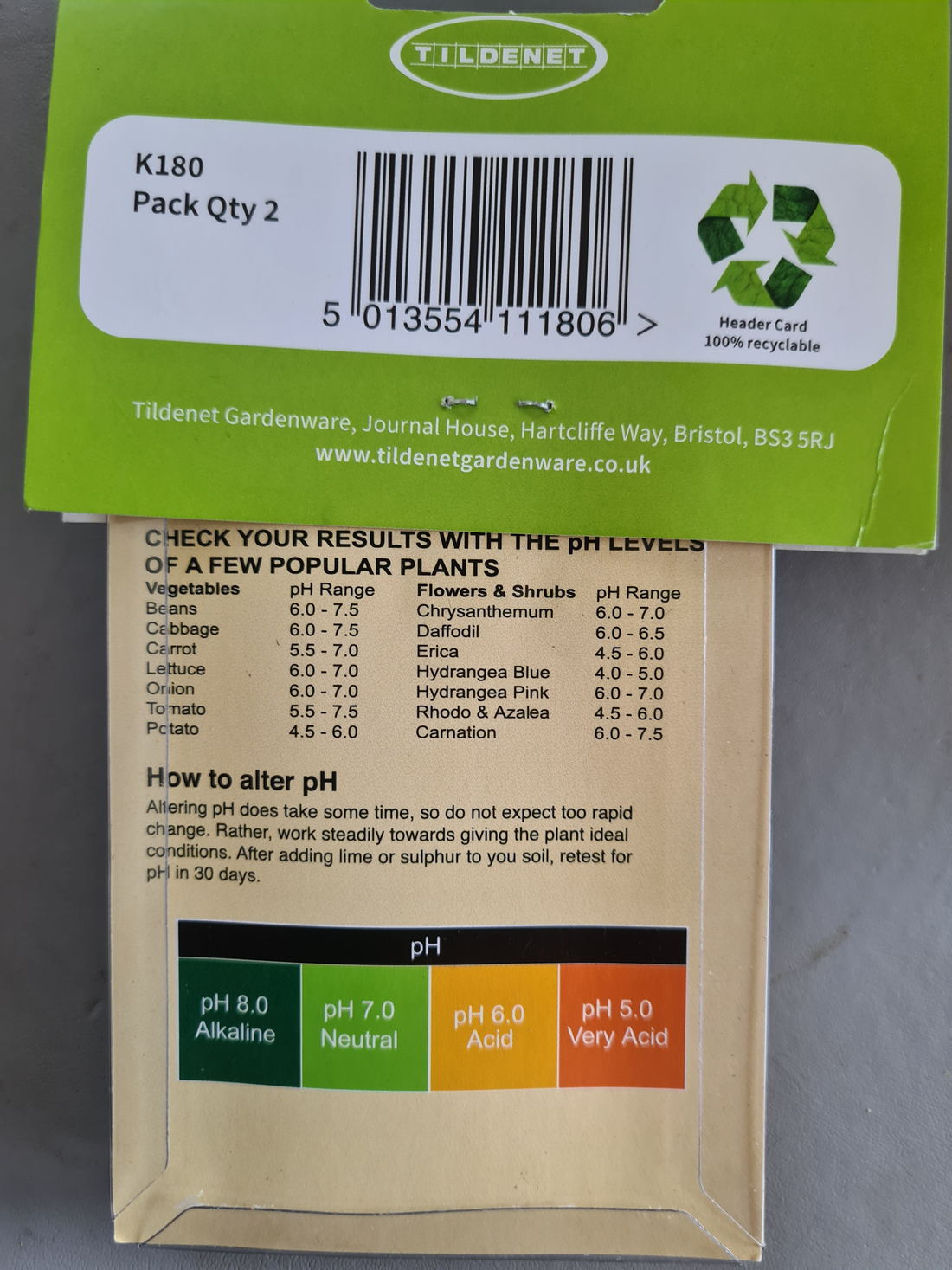 Tildenet Two Test Soil Test Kit pH Checker | Gardening Requisites